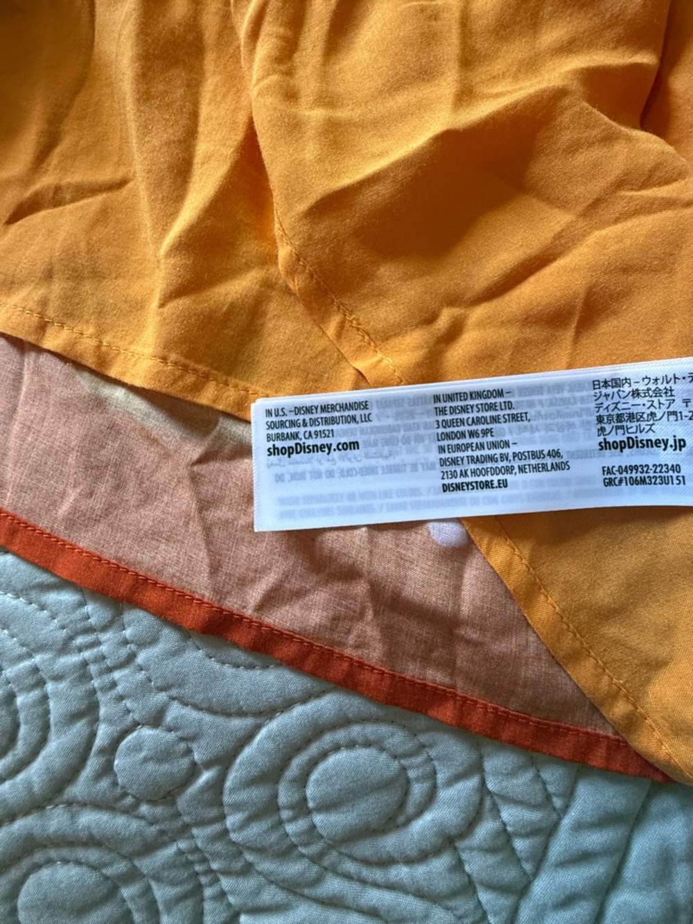 Disney Orange Tie-Front Midi Dress with Bird Border - Picture 10 of 11